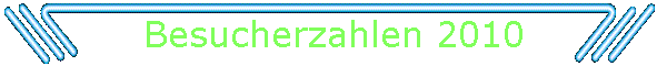 Besucherzahlen 2010